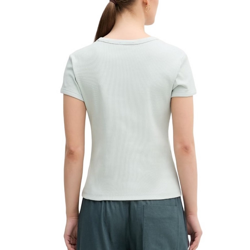CALVIN KLEIN JEANS SS 2X2 BABY RIB LOGO BABY T-SHIRT ΜΠΛΟΥΖΑ ΓΥΝΑΙΚΕΙΑ MINT