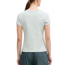 CALVIN KLEIN JEANS SS 2X2 BABY RIB LOGO BABY T-SHIRT ΜΠΛΟΥΖΑ ΓΥΝΑΙΚΕΙΑ MINT