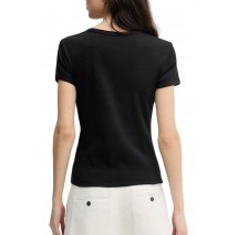 CALVIN KLEIN JEANS SS 2X2 BABY RIB LOGO BABY T-SHIRT ΜΠΛΟΥΖΑ ΓΥΝΑΙΚΕΙΑ BLACK