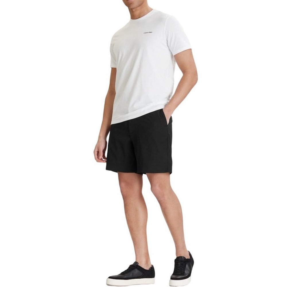 CALVIN KLEIN STRAIGHT SEERSUCKER ELASTIC 7" ΒΕΡΜΟΥΔΑ ΑΝΔΡΙΚΗ BLACK