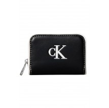 CALVIN KLEIN CONTRAST CK MEDIUM ZIP AROUND ΠΟΡΤΟΦΟΛΙ ΓΥΝΑΙΚΕΙΟ BLACK