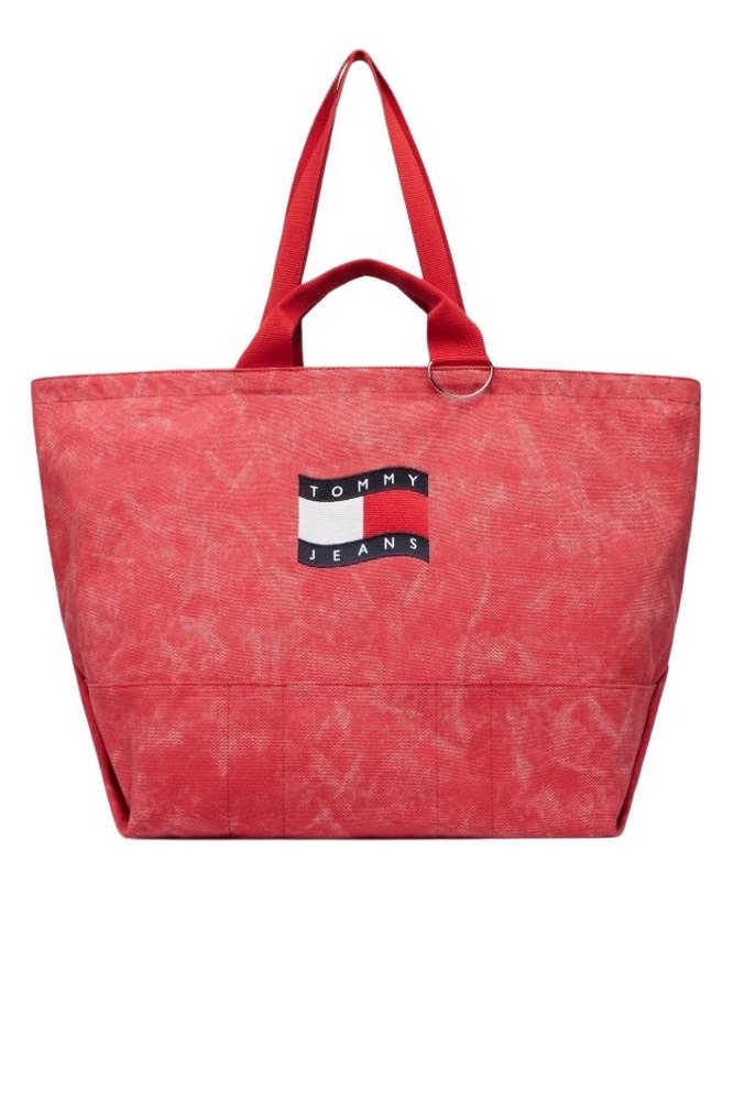 TOMMY JEANS WAVE FLAG MED TOTE ΤΣΑΝΤΑ ΓΥΝΑΙΚΕΙΑ RED