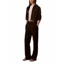 CALVIN KLEIN JEANS LS TERRY LOGO WAIST CROPPED FZ ΖΑΚΕΤΑ ΓΥΝΑΙΚΕΙΑ COFFEE