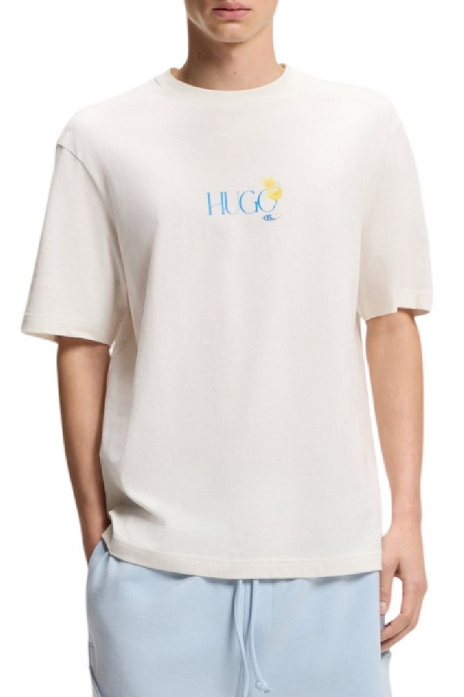 HUGO BOSS JERSEY NULAXO T-SHIRT ΜΠΛΟΥΖΑ ΑΝΔΡΙΚΗ OFF WHITE