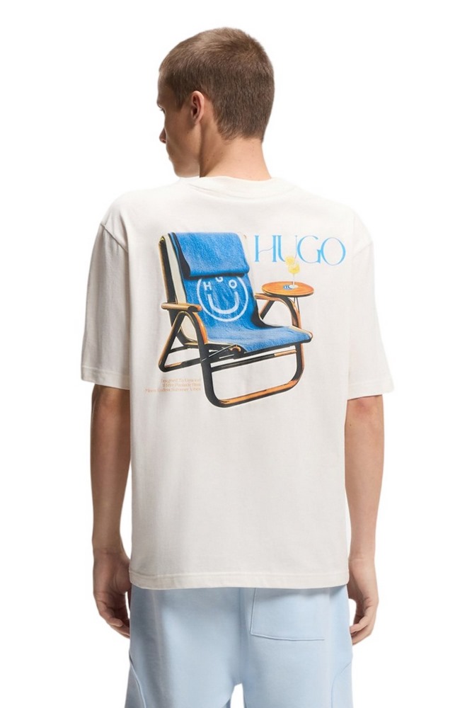 HUGO BOSS JERSEY NULAXO T-SHIRT ΜΠΛΟΥΖΑ ΑΝΔΡΙΚΗ OFF WHITE