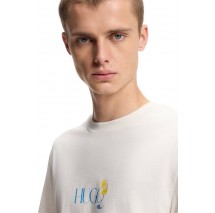 HUGO BOSS JERSEY NULAXO T-SHIRT ΜΠΛΟΥΖΑ ΑΝΔΡΙΚΗ OFF WHITE