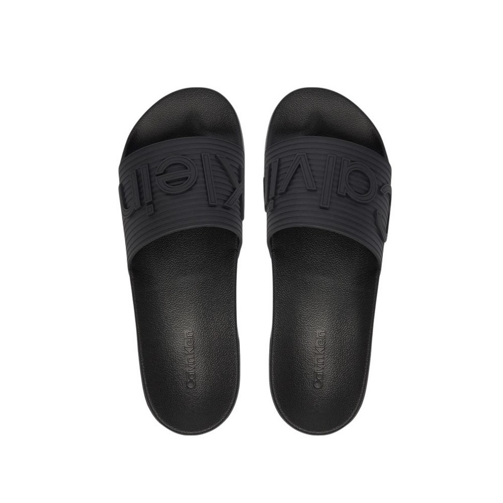 CLAVIN KLEIN ESS SLIDE TEXTURE ΠΑΝΤΟΦΛΑ ΑΝΔΡΙΚΗ BLACK/BLACK