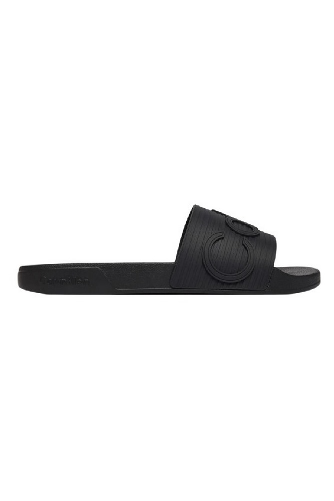 CLAVIN KLEIN ESS SLIDE TEXTURE ΠΑΝΤΟΦΛΑ ΑΝΔΡΙΚΗ BLACK/BLACK