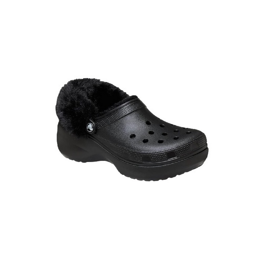 CROCS CLASSIC PLATFORM FUZZ LINED CLOG 212854 ΠΕΔΙΛΟ ΓΥΝΑΙΚΕΙΟ BLACK