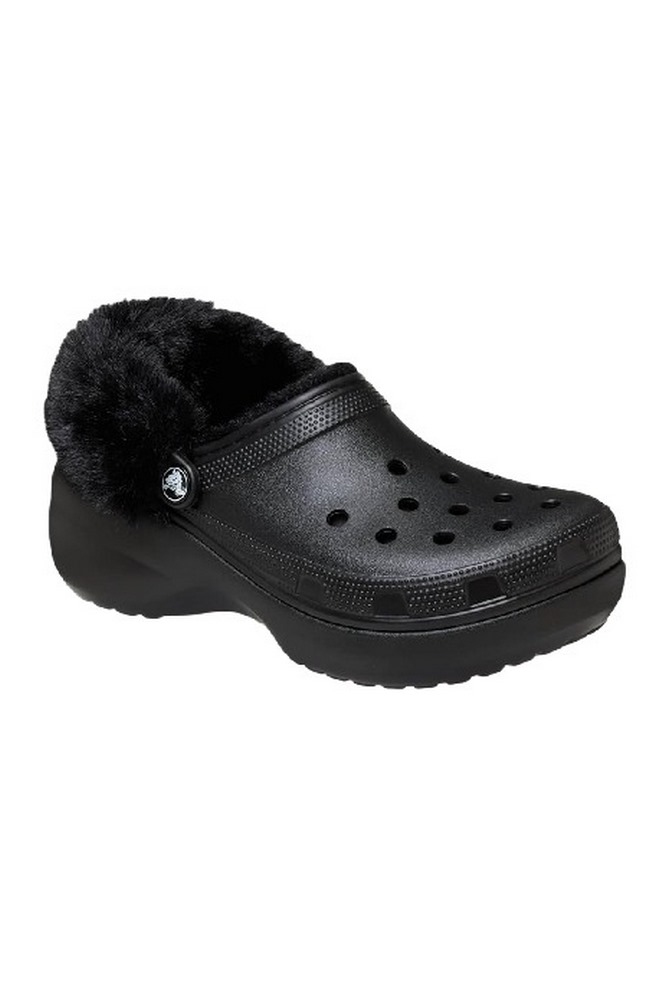 CROCS CLASSIC PLATFORM FUZZ LINED CLOG 212854 ΠΕΔΙΛΟ ΓΥΝΑΙΚΕΙΟ BLACK