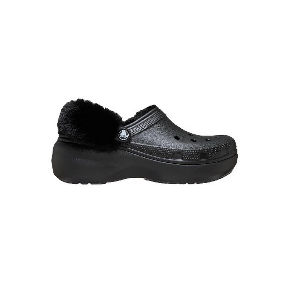 CROCS CLASSIC PLATFORM FUZZ LINED CLOG 212854 ΠΕΔΙΛΟ ΓΥΝΑΙΚΕΙΟ BLACK