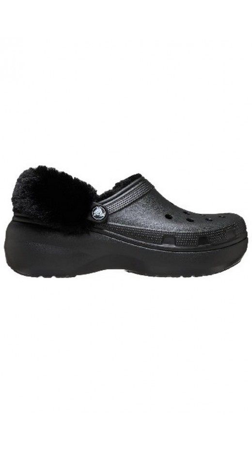 CROCS CLASSIC PLATFORM FUZZ LINED CLOG 212854 ΠΕΔΙΛΟ ΓΥΝΑΙΚΕΙΟ BLACK