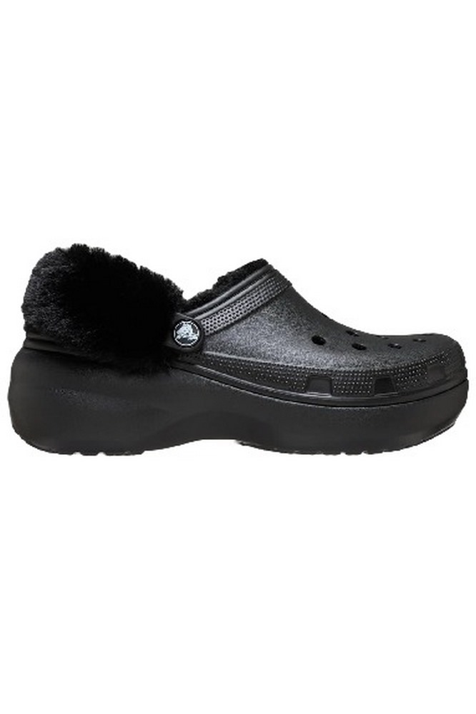 CROCS CLASSIC PLATFORM FUZZ LINED CLOG 212854 ΠΕΔΙΛΟ ΓΥΝΑΙΚΕΙΟ BLACK