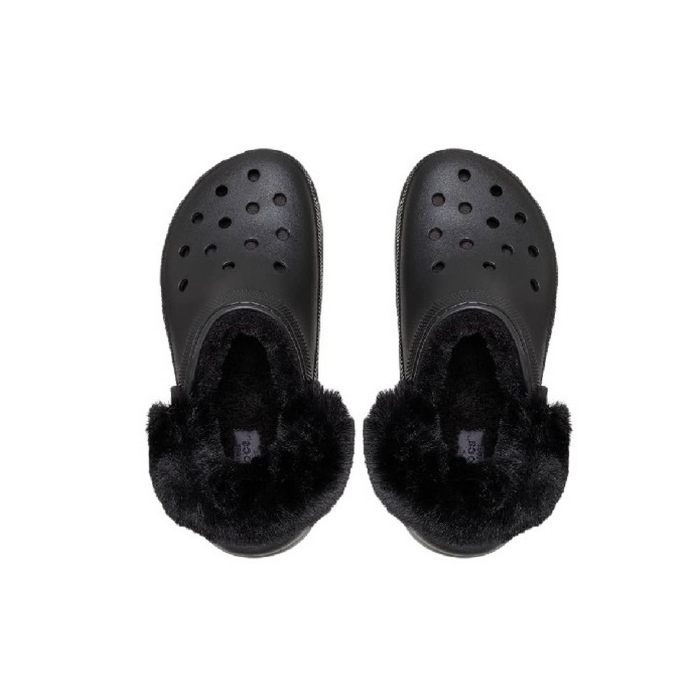CROCS CLASSIC PLATFORM FUZZ LINED CLOG 212854 ΠΕΔΙΛΟ ΓΥΝΑΙΚΕΙΟ BLACK