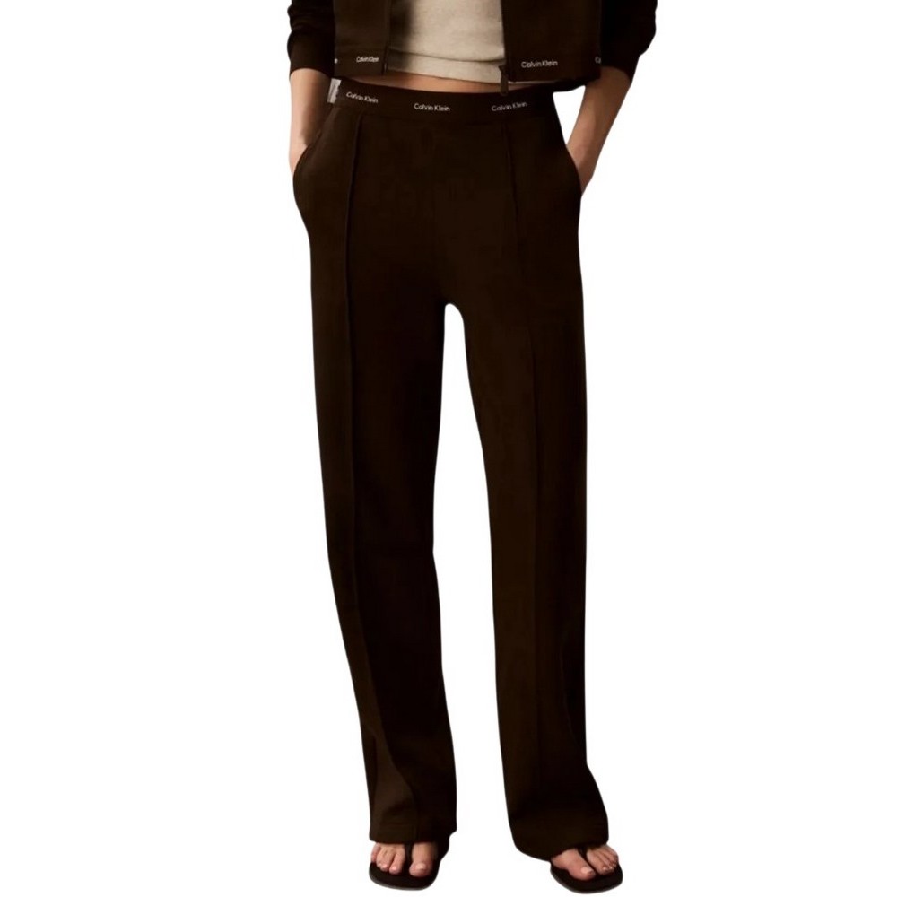 CALVIN KLEIN JEANS TERRY LOGO WAISTBAND TRACK PANT ΠΑΝΤΕΛΟΝΙ ΓΥΝΑΙΚΕΙΟ COFFEE