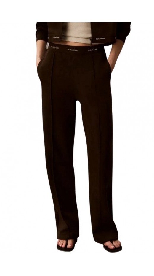 CALVIN KLEIN JEANS TERRY LOGO WAISTBAND TRACK PANT ΠΑΝΤΕΛΟΝΙ ΓΥΝΑΙΚΕΙΟ COFFEE