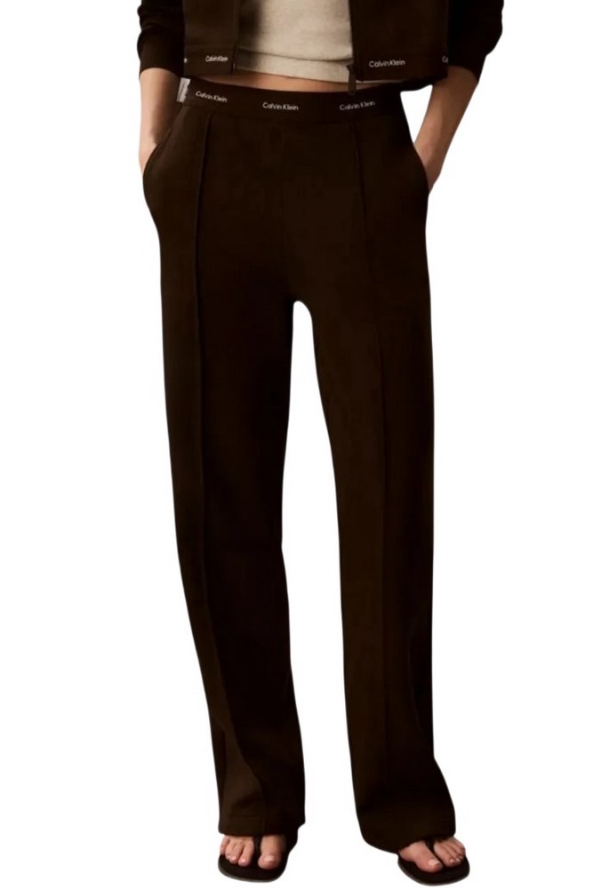CALVIN KLEIN JEANS TERRY LOGO WAISTBAND TRACK PANT ΠΑΝΤΕΛΟΝΙ ΓΥΝΑΙΚΕΙΟ COFFEE