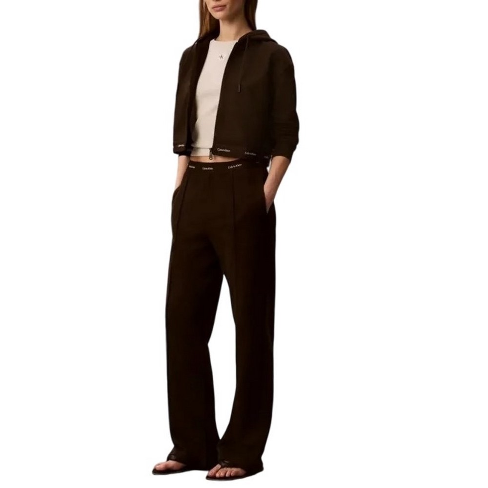 CALVIN KLEIN JEANS TERRY LOGO WAISTBAND TRACK PANT ΠΑΝΤΕΛΟΝΙ ΓΥΝΑΙΚΕΙΟ COFFEE