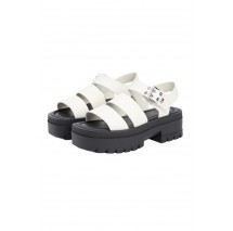 TOMMY JEANS STRAPS LEATHER MAX SANDAL ΠΕΔΙΛΟ ΓΥΝΑΙΚΕΙΟ IVORY