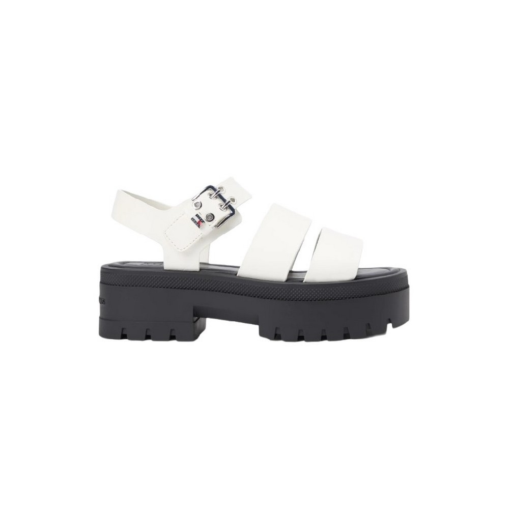 TOMMY JEANS STRAPS LEATHER MAX SANDAL ΠΕΔΙΛΟ ΓΥΝΑΙΚΕΙΟ IVORY