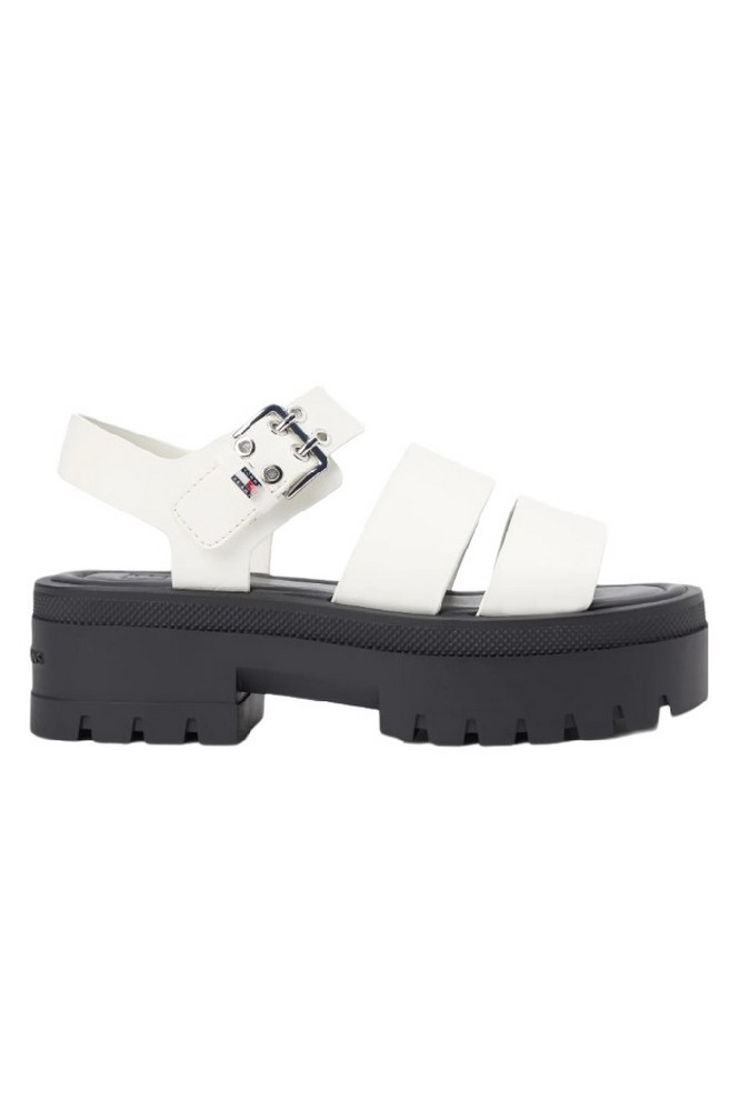 TOMMY JEANS STRAPS LEATHER MAX SANDAL ΠΕΔΙΛΟ ΓΥΝΑΙΚΕΙΟ IVORY