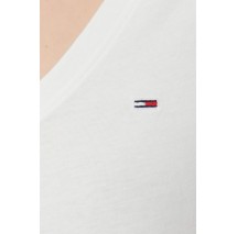 TOMMY JEANS V-NECK TEE T-SHIRT ΜΠΛΟΥΖΑ ΓΥΝΑΙΚΕΙΑ ECRU