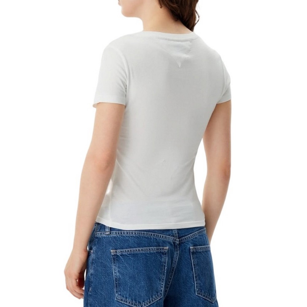 TOMMY JEANS V-NECK TEE T-SHIRT ΜΠΛΟΥΖΑ ΓΥΝΑΙΚΕΙΑ ECRU
