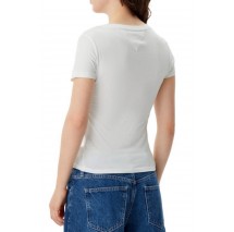 TOMMY JEANS V-NECK TEE T-SHIRT ΜΠΛΟΥΖΑ ΓΥΝΑΙΚΕΙΑ ECRU