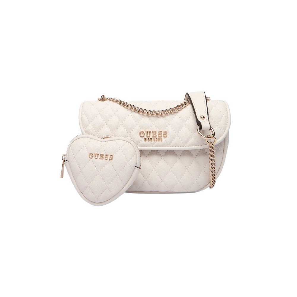 GUESS ATABEY CONVERTIBLE XBODY FLAP ΤΣΑΝΤΑ ΓΥΝΑΙΚΕΙΑ OFF WHITE