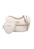 GUESS ATABEY CONVERTIBLE XBODY FLAP ΤΣΑΝΤΑ ΓΥΝΑΙΚΕΙΑ OFF WHITE