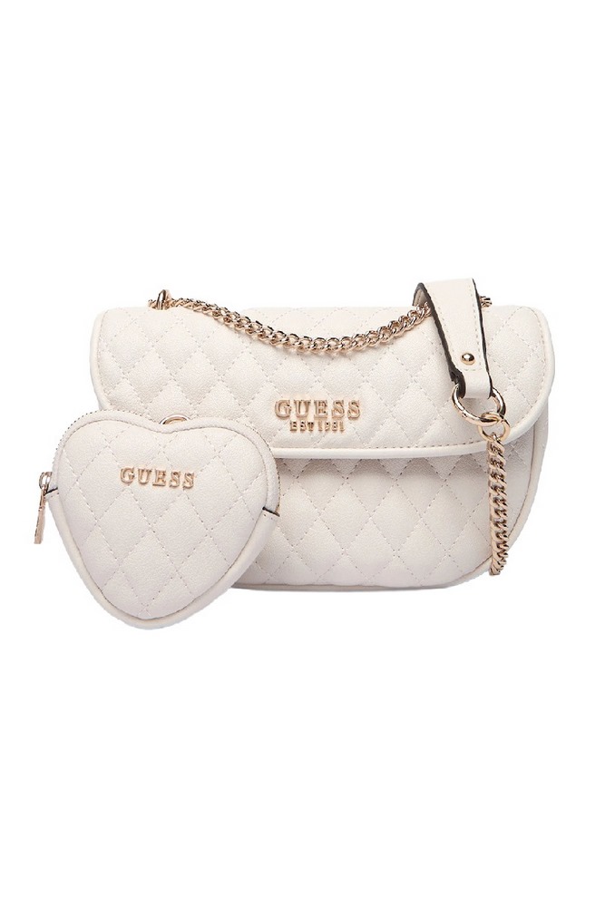 GUESS ATABEY CONVERTIBLE XBODY FLAP ΤΣΑΝΤΑ ΓΥΝΑΙΚΕΙΑ OFF WHITE