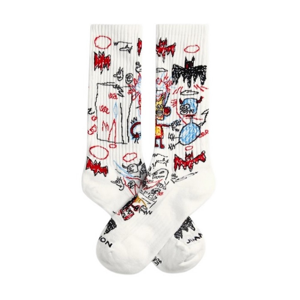 JIMMY LION ATHLETIC BASQUIAT BATMAN UNISEX ΚΑΛΤΣΕΣ WHITE
