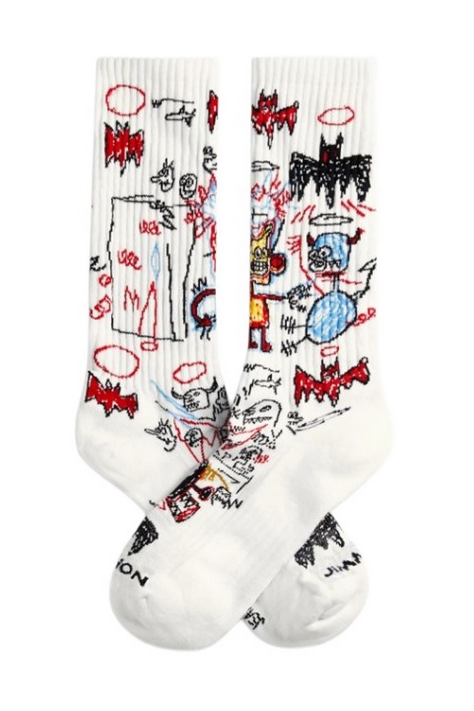 JIMMY LION ATHLETIC BASQUIAT BATMAN UNISEX ΚΑΛΤΣΕΣ WHITE