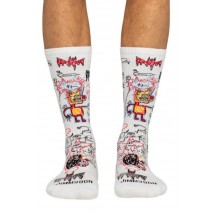 JIMMY LION ATHLETIC BASQUIAT BATMAN UNISEX ΚΑΛΤΣΕΣ WHITE