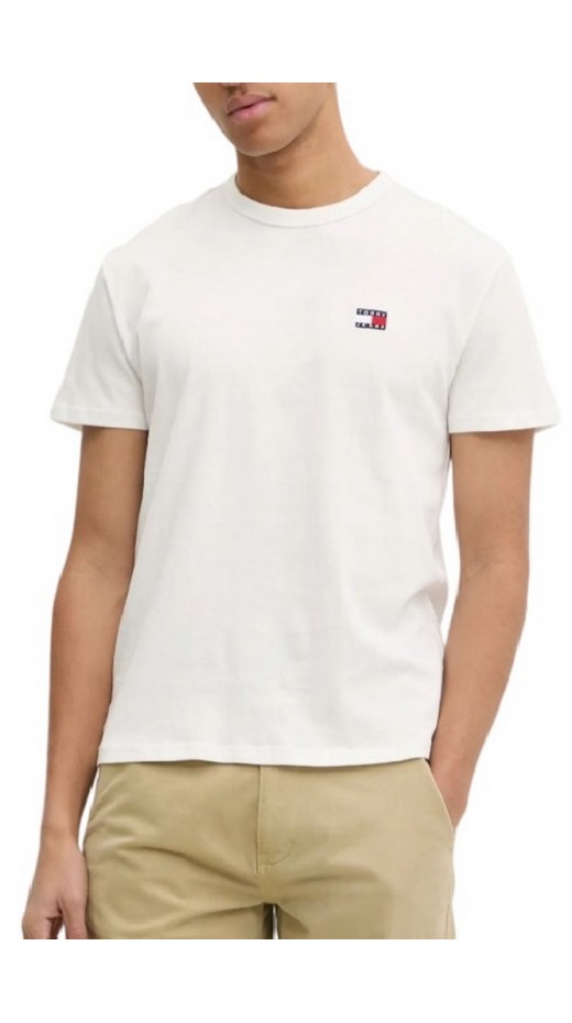 TOMMY JEANS REG BADGE TEE EXT T-SHIRT ΑΝΔΡΙΚΟ WHITE
