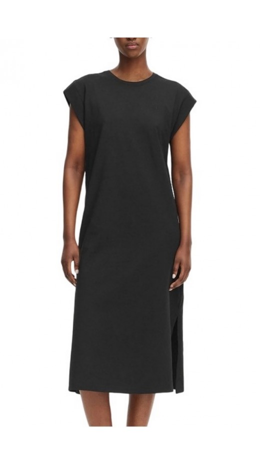 CALVIN KLEIN JEANS SS CREW HVY JERSEY EASY MIDI DRESS ΦΟΡΕΜΑ ΓΥΝΑΙΚΕΙΟ BLACK
