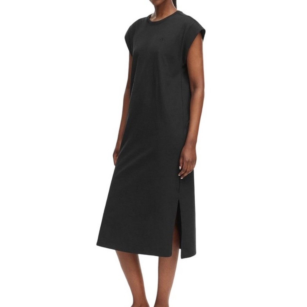 CALVIN KLEIN JEANS SS CREW HVY JERSEY EASY MIDI DRESS ΦΟΡΕΜΑ ΓΥΝΑΙΚΕΙΟ BLACK