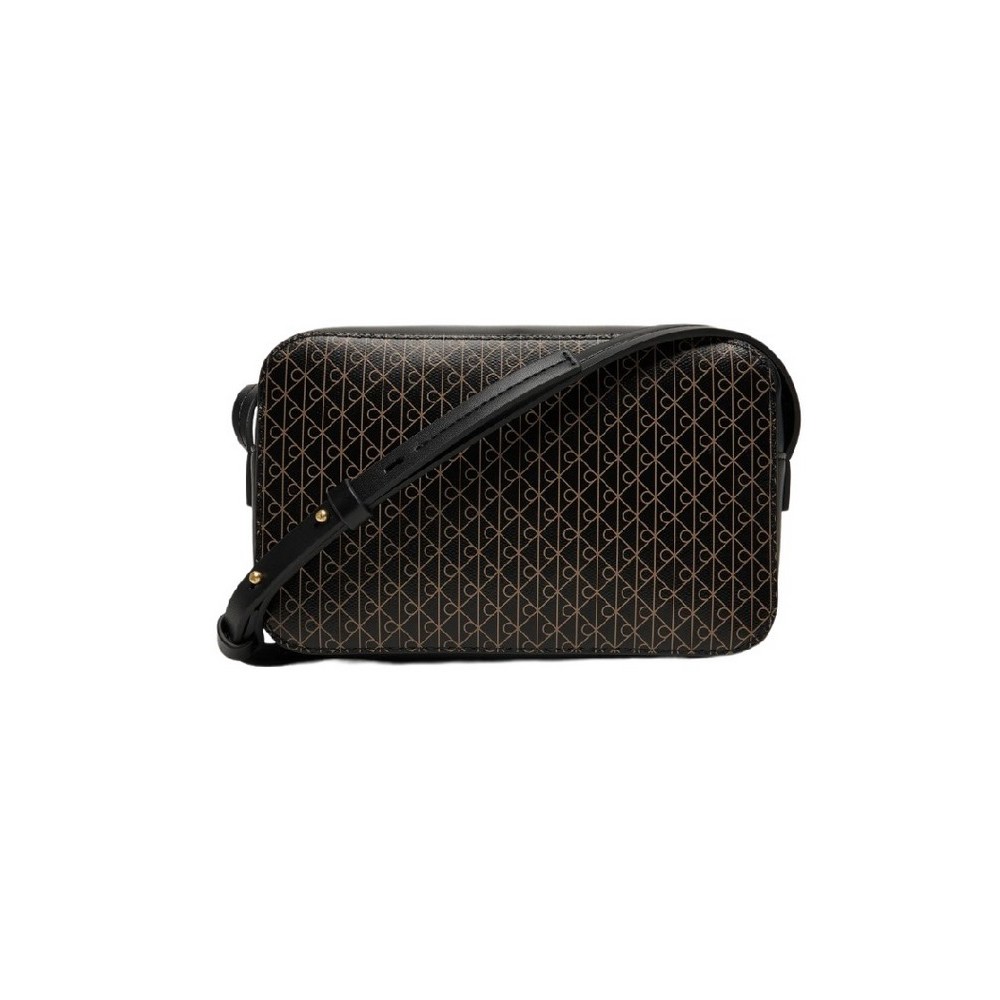 CALVIN KLEIN AOP ELONGATED CAMERA BAG ΤΣΑΝΤΑ ΓΥΝΑΙΚΕΙΑ BLACK
