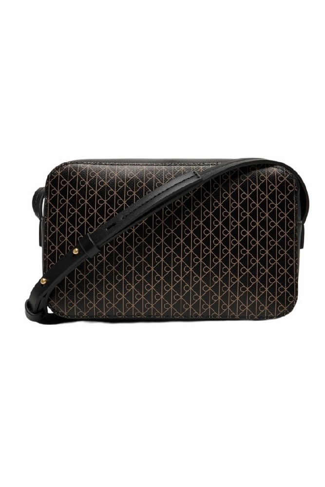 CALVIN KLEIN AOP ELONGATED CAMERA BAG ΤΣΑΝΤΑ ΓΥΝΑΙΚΕΙΑ BLACK