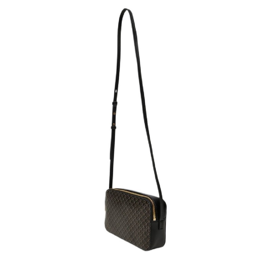 CALVIN KLEIN AOP ELONGATED CAMERA BAG ΤΣΑΝΤΑ ΓΥΝΑΙΚΕΙΑ BLACK
