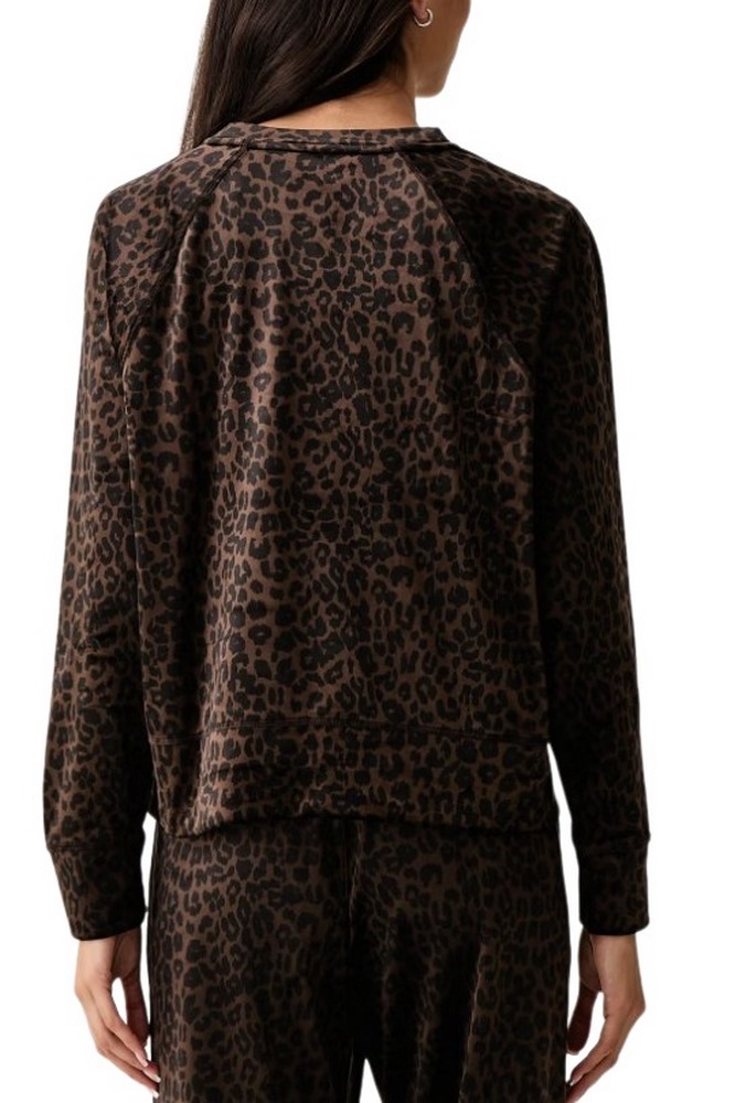 DKNY LOGO SWEATER ΜΠΛΟΥΖΑ ΜΑΚΡΥΜΑΝΙΚΗ ΓΥΝΑΙΚΕΙΑ LEOPARD PRINT