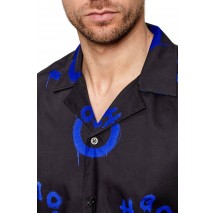 HUGO BOSS CASUAL SHIRTS ELIGINO ΠΟΥΚΑΜΙΣΟ ΑΝΔΡΙΚΟ BLACK