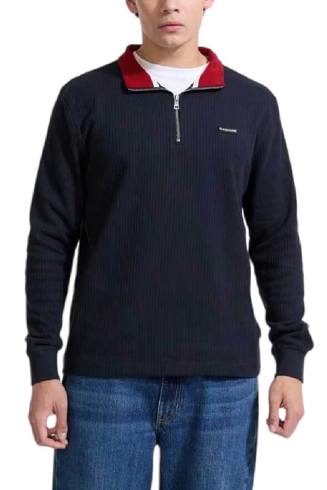 GUESS JEANS CN REG DROP NEEDLE QUARTER ΜΠΛΟΥΖΑ ΦΟΥΤΕΡ ΑΝΔΡΙΚΗ NAVY