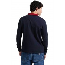 GUESS JEANS CN REG DROP NEEDLE QUARTER ΜΠΛΟΥΖΑ ΦΟΥΤΕΡ ΑΝΔΡΙΚΗ NAVY