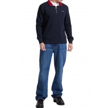 GUESS JEANS CN REG DROP NEEDLE QUARTER ΜΠΛΟΥΖΑ ΦΟΥΤΕΡ ΑΝΔΡΙΚΗ NAVY