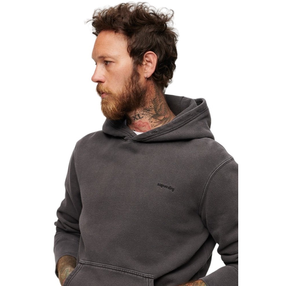 SUPERDRY VINTAGE WASHED HOODIE ΜΠΛΟΥΖΑ ΦΟΥΤΕΡ ΑΝΔΡΙΚΗ BLACK