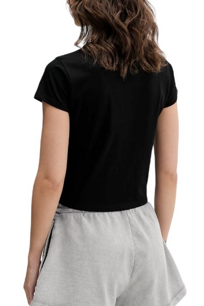 HUGO BOSS JERSEY DICHROMA B T-SHIRT ΜΠΛΟΥΖΑ ΓΥΝΑΙΚΕΙΑ BLACK