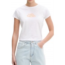 HUGO BOSS JERSEY DICHROMA B T-SHIRT ΜΠΛΟΥΖΑ ΓΥΝΑΙΚΕΙΑ WHITE