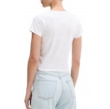 HUGO BOSS JERSEY DICHROMA B T-SHIRT ΜΠΛΟΥΖΑ ΓΥΝΑΙΚΕΙΑ WHITE