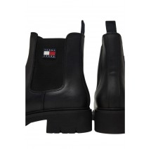 TOMMY JEANS CHELSEA LEATHER BOOT ΜΠΟΤΑΚΙ ΓΥΝΑΙΚΕΙΟ BLACK